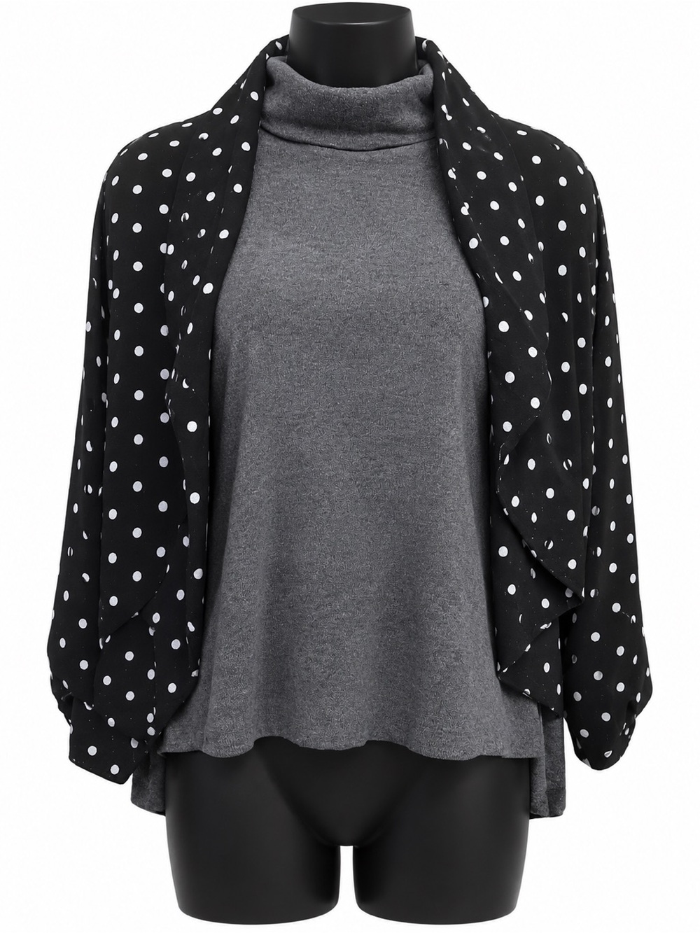 iris Black Polka Dot Open Cardigan